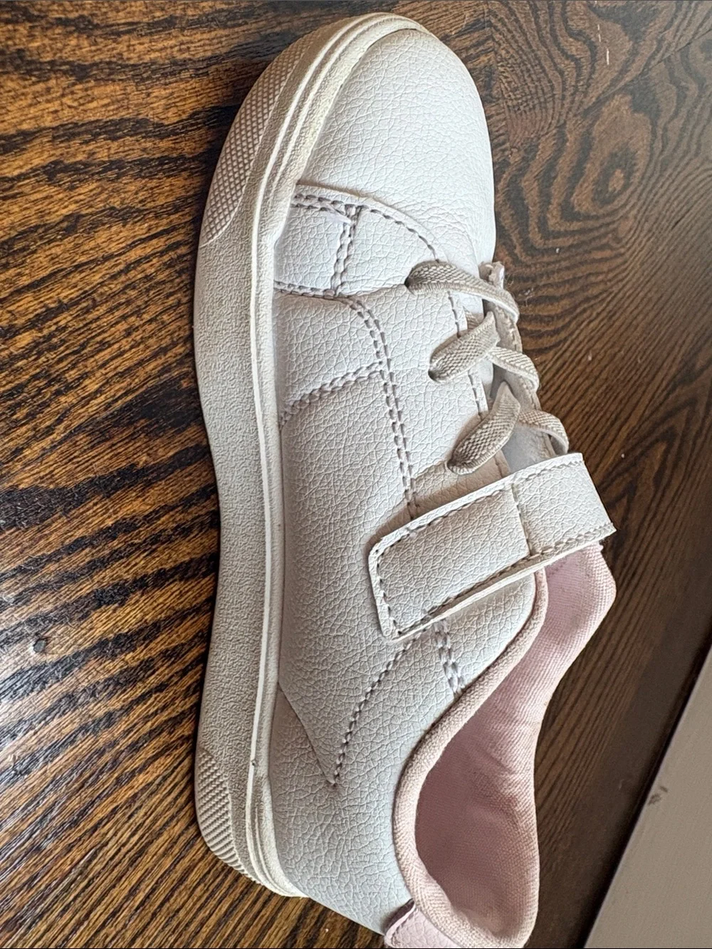 Polo by Ralph Lauren White Kids Sneakers with Light Pink Lining